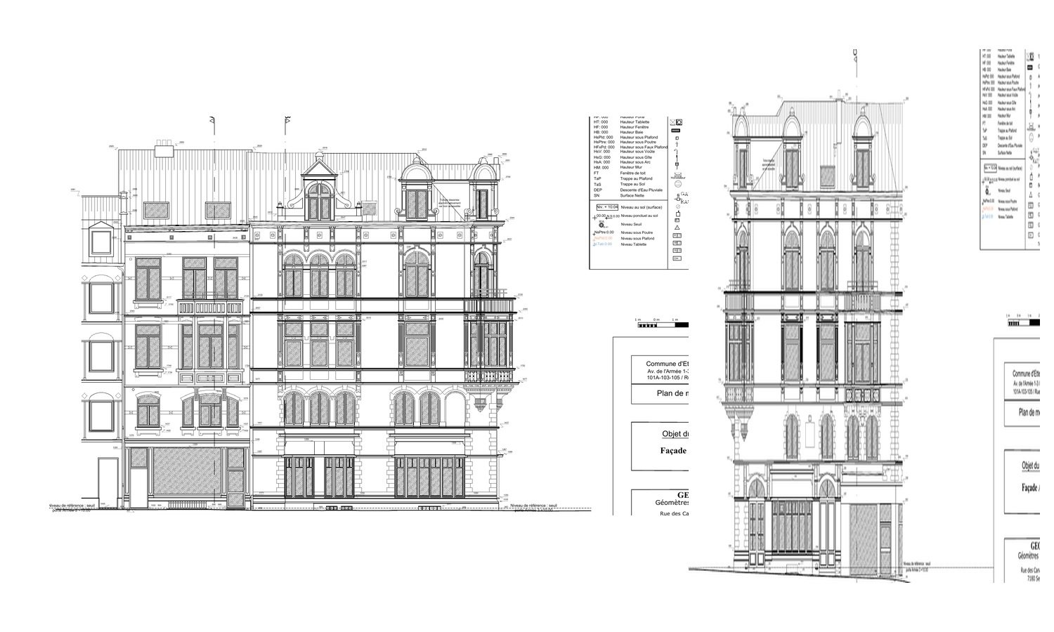 Composition de façades relevées par GEO4